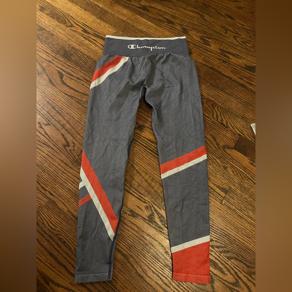 Champion red/white blue leggings size medium-Euc
